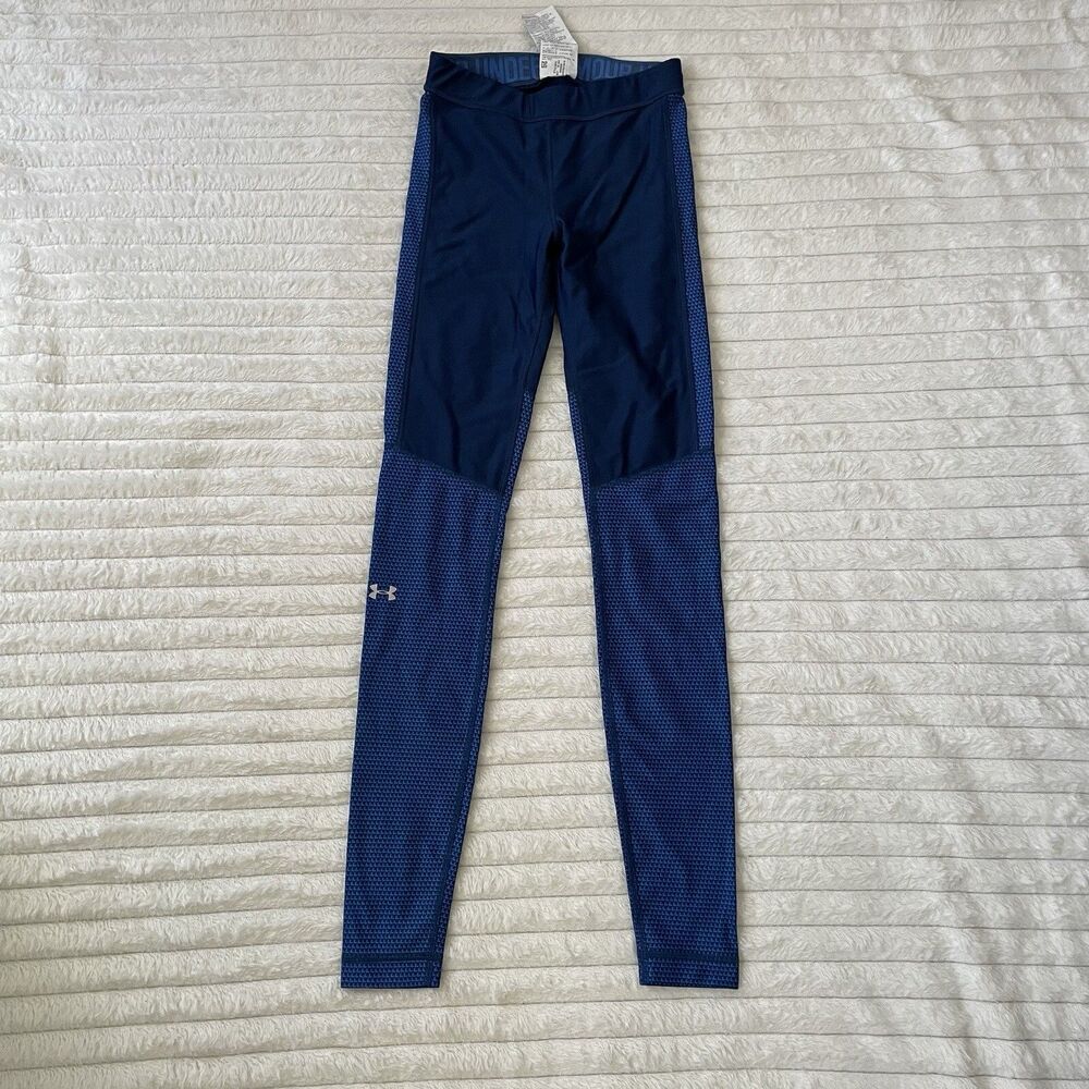 Under Armour Blue Heat Gear Compression Leggings Women’s Size XS Workout